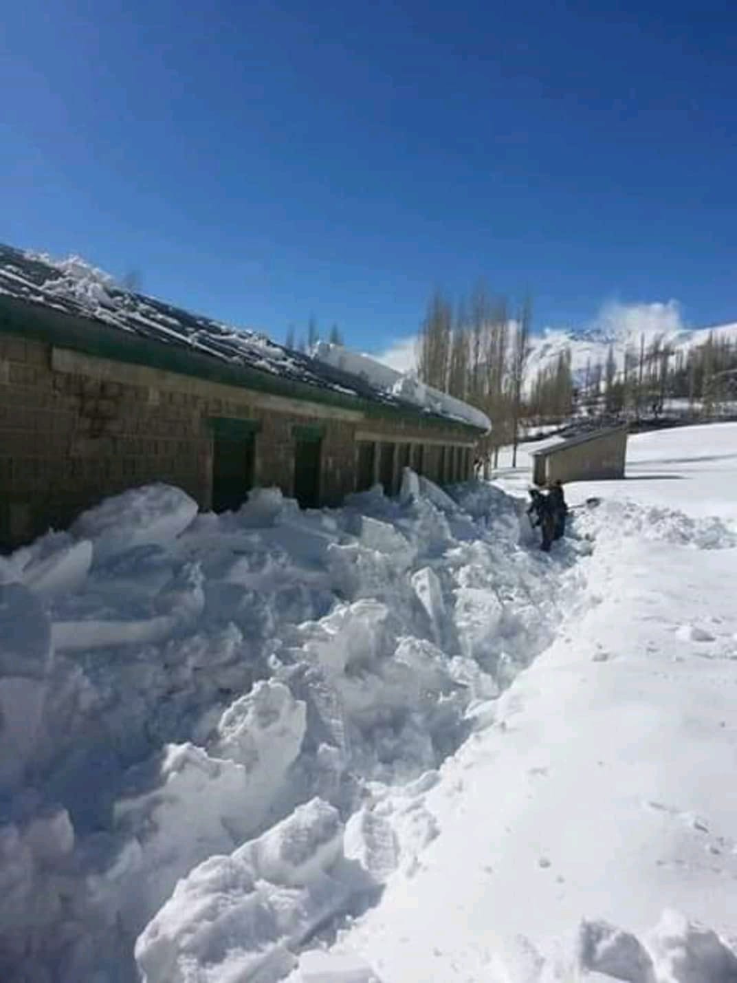 Heavy snowfall at Khot Chitral