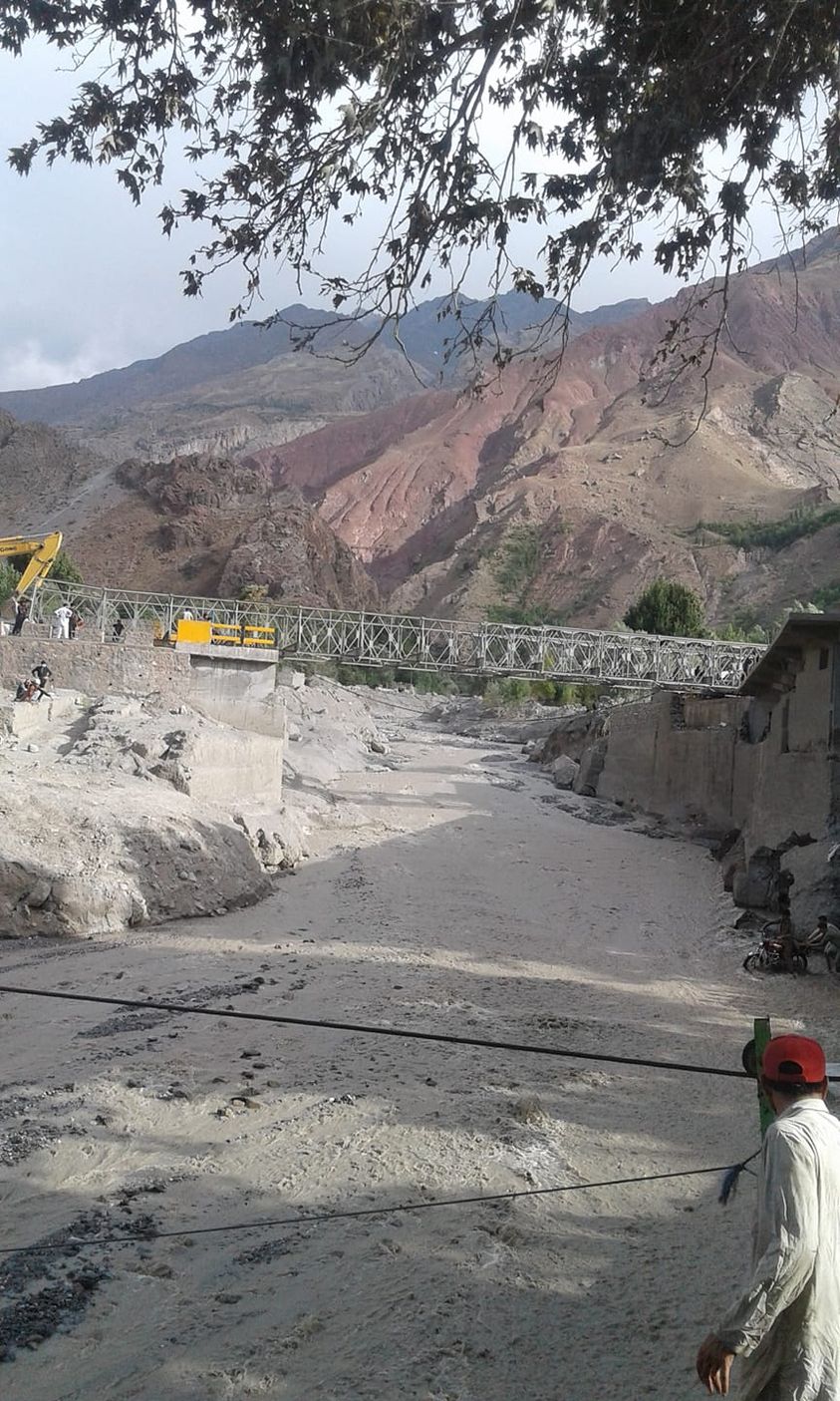 Newly built Reshun Steel bridge